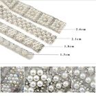 1 Yard/lot Trimming Round Pearl Beads  for Clothes Shoes Making