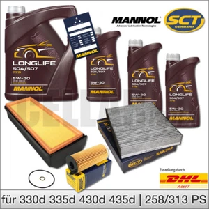 Filter Set mit Öl BMW 3er F30 F31 F34 330d 335d 4er F32 F33 F36 430d 435d mit 7L - Bild 1 von 1