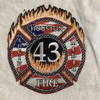 fire patch Houston Station 45 /"45/'s House/" 4.5/" round size Texas