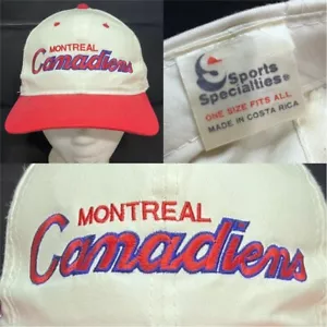 Cappello snapback vintage Montreal Canadiens Sports Specialties NHL hockey logo twill berretto - Foto 1 di 13