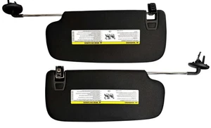 OEM 14–21 Jeep Grand Cherokee Sun Visor Pair – Black w/ Lighted Mirrors - Clips - Picture 1 of 4