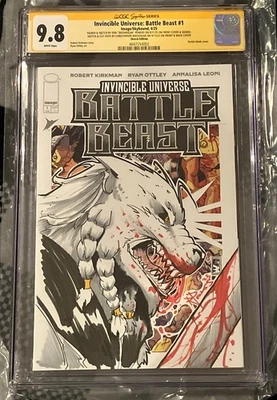 Invincible Universe!Battle Beast Sketch #1 Defshogun & Whitehead Die-Cut CGC 9.8 - Image 1 of 2