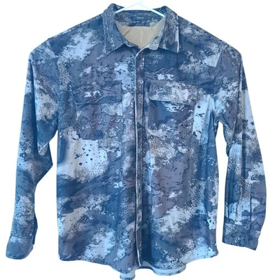 Cabelas Men's Long Sleeve Camo Button Up Shirt, Size 2XL O2 Octane Pattern EUC - Image 1 of 4