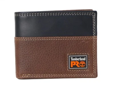 Timberland PRO Men's Slim Leather RFID Bifold Wallet with Back ID Window - Image 1 of 3
