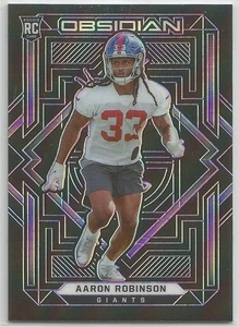 2021 Panini Obsidian Football Aaron Robinson #199 Electric Etch Purple 043/100 - Bild 1 von 2