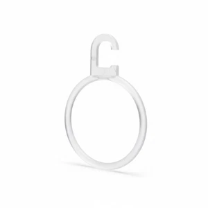 Staffa ad anello, gancio per panno in plastica 96x68x4 mm trasparente - Foto 1 di 16