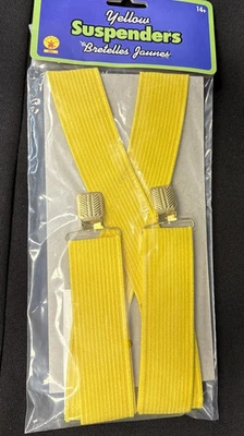 Tirantes elásticos de payaso amarillo disfraz accesorio Foto 1 de 4