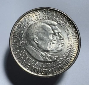 1952 US Mint silver half dollar, Booker T Washington/George Carver -0434 - Picture 1 of 2