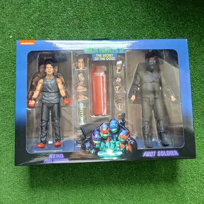TMNT II SECRET OF OOZE 2-PACK KENO & FOOT SOLDIER NECA SEALED READ  - Image 1 of 4