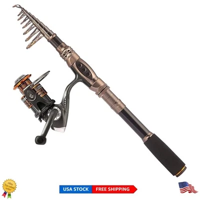 Saltwater & Freshwater Fishing Rod and Reel Combo: Lightweight, High Capacity - Image 1 of 4