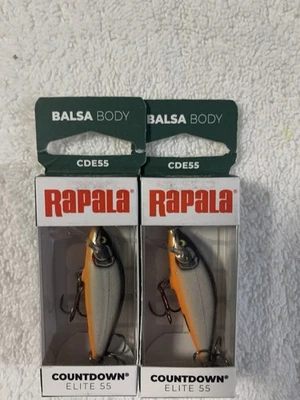 (LOT OF 2) RAPALA COUNTDOWN CDE55 ELITE 55  SILVER SHAD CDE 55 - Image 1 of 3