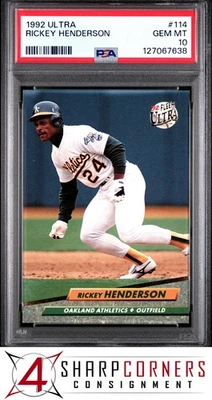 Ultra #114 1992 Rickey Henderson Athletics Hof PSA 10 Foto 1 de 3
