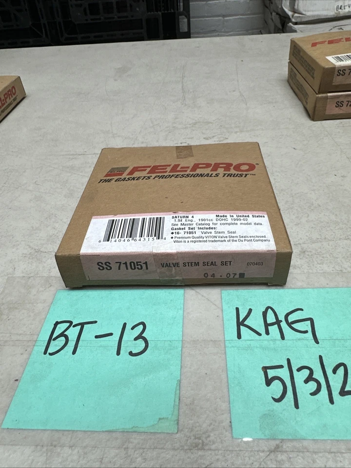 Juego de sellos de vástago de válvula de motor Fel-Pro SS 71051 1999-02 SATURN SC2 SL2 SW2 1,9 L DOHC Foto 1 de 1