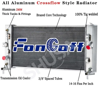 2 Row Radiator For 2006-2011 Chevy Impala/ 2008-2011 Buick Allure LaCrosse - Image 1 of 4
