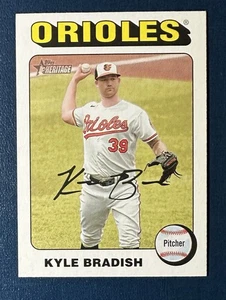 2024 Topps Heritage BORDO BIANCO SP #137 Kyle Bradish Baltimore Orioles - Foto 1 di 2