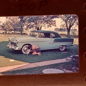 Lote de 24 diapositivas a color Kodak años 60 coche de desfile granero fuego Navidad  - Imagen 1 de 18