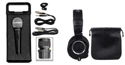 Audio Technica ATH-M50X Pro Studio Monitor Headphones W/ Case+Mic+Case+Cable - Image 1 of 4