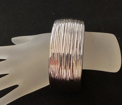 Brazalete Brazalete Milor Italia Oro Blanco 14k Ancho Relleno de Resina ITALIA DIFÍCIL DE ENCONTRAR Foto 1 de 4