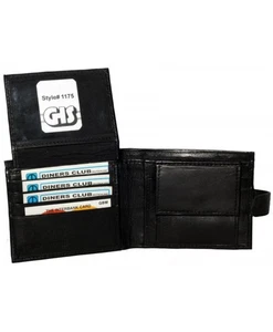 Cartera con bloqueo RFID de napa de oveja con solapa de tarjeta de crédito plegable suave tarjeta - Imagen 1 de 2