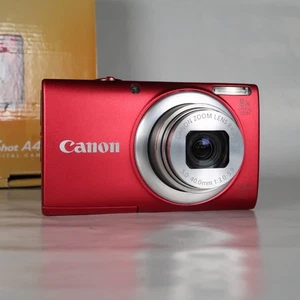 Canon PowerShot A4000 IS Digital Camera Red 16MP 8x, Case, SD Card 16Gb - Great - Picture 1 of 22