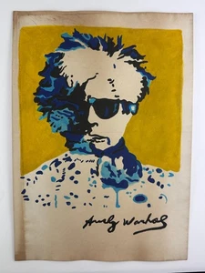 ANDY WARHOL COA art painting original drawing vintage paper signed stamped - Picture 1 of 3