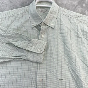 CHARVET Paris shirt Men's size L-XL France Designer premium old money plaid - Picture 1 of 15