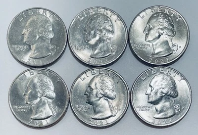 2021 P Washington Crossing The Delaware Quarter Error Lot, DDR, Die Chips, Etc. - Image 1 of 4