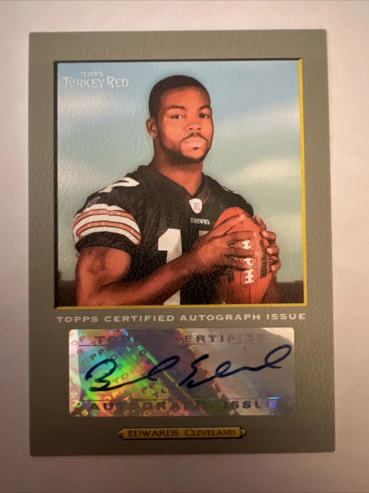 2006 Topps Turkey Red - Autographs Turkey Red #TRA-BE Braylon Edwards  - Image 1 of 1