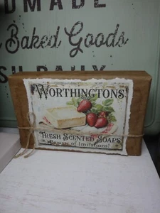 Handmade Primitive style Soap box, Tiered Tray Decor, Fake soap box decoration - Picture 1 of 7