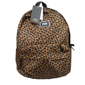 Vans Old Skool H20 Backpack School Travel Bag 22L Brown Black Animal Print NEW - Picture 1 of 12