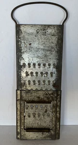 Antique Straw Vegetable Cheese 13”L Grater All In One Vintage Farmhouse Decor - Picture 1 of 10