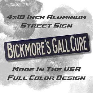 Letrero de calle de aluminio a todo color reproducción médica Bickmore's Gall Cure - Imagen 1 de 3