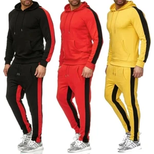 Tracksuit Suit Men's Set Fleece Jacket Pants Jogging Track and Full Men’s - Picture 1 of 17