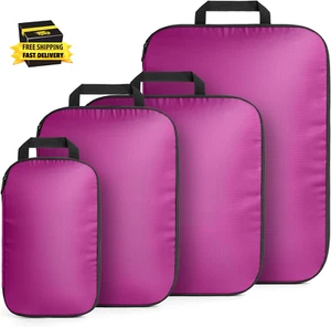 Packing Cubes for Travel, 4 Set Lightweight Compression Travel Bags - Luggage Su - Picture 1 of 7