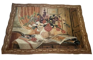 Wandteppich Vintage Boquet Blumen Bücher R. L. Anderson 1999 33 1/2”x 48” - Bild 1 von 9