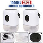 2Pcs Mini Dehumidifier 1L Led Intelligent Constant Humidity Home Basement Dryer