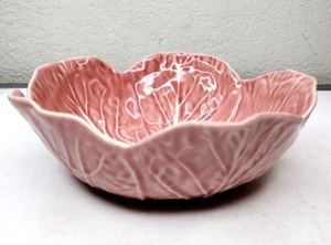 Bordallo Pinheiro Portogallo rosa maiolica foglia di cavolo zuppiera/insalatiera stoviglie - Foto 1 di 5