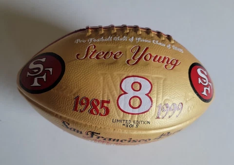 Wilson HOF Hall Of Fame Steve Young Ball Limited Edition #8 Of 8 Football 2005 Cover