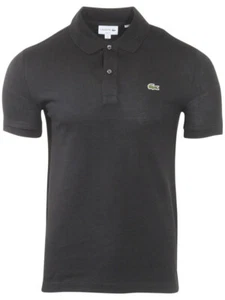 Lacoste Men's Polo Shirt Short Sleeve Slim Fit Pique Black Sz: S - Picture 1 of 2