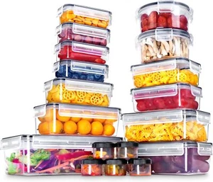 36 PCS Food Storage Containers with Lids, Plastic Transparent-313oz - Picture 1 of 7