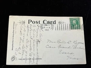 Postkarte Harvard College 1910 mit Benjamin Franklin 1 Cent Briefmarke - Bild 1 von 2