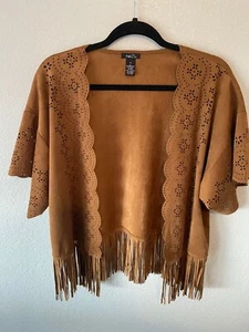 Fringe Suede Design Jacket (faux) Women's (Small) - Picture 1 of 7