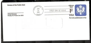 US SC # UO83 Official Mail FDC. No Cachet. - Picture 1 of 1