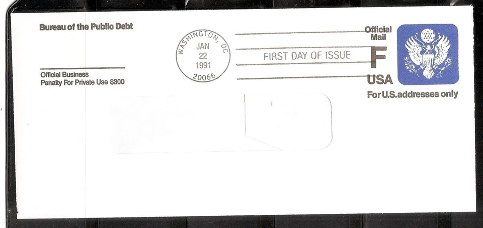 US SC # UO83 Official Mail FDC. No Cachet. - Image 1 of 1