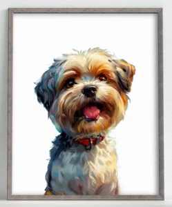 Lhasa Apso Hund Kunstdruck, Wandbild Deko, Hund, Haustier Wandkunstdruck #71 - Bild 1 von 2