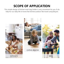 Folding Garbage Bag Rack With Tray Plastic Hanging Rack Storage Rack for Kitchen