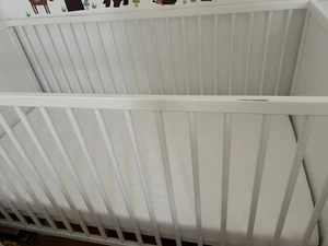 Babybett, weiß, 70x140 cm - Bild 1 von 3