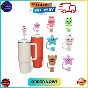 6Pcs Straw Cover Cap for Stanley Cup,Silicone Straw Topper Compatible with 30&40 - Picture 1 of 12