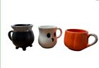 NEW LIMITED EDITION HALLOWEEN MUGS CAULDRON, GHOST, AND PUMPKIN 3 FOR PRICE OF 2