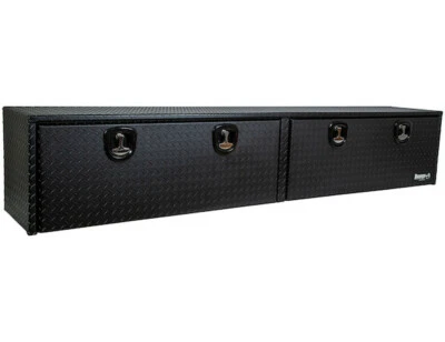 Buyers #1722565, 18x16x90" Textured Matte Black Diamond Tread Alum Topsider Box - Image 1 of 4
